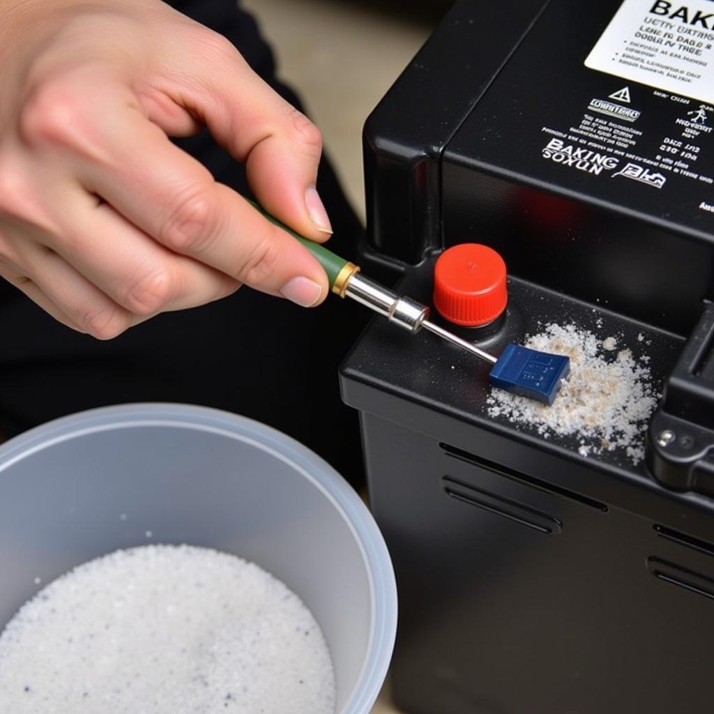 Cleaning Car Battery Terminals with Baking Soda and Water