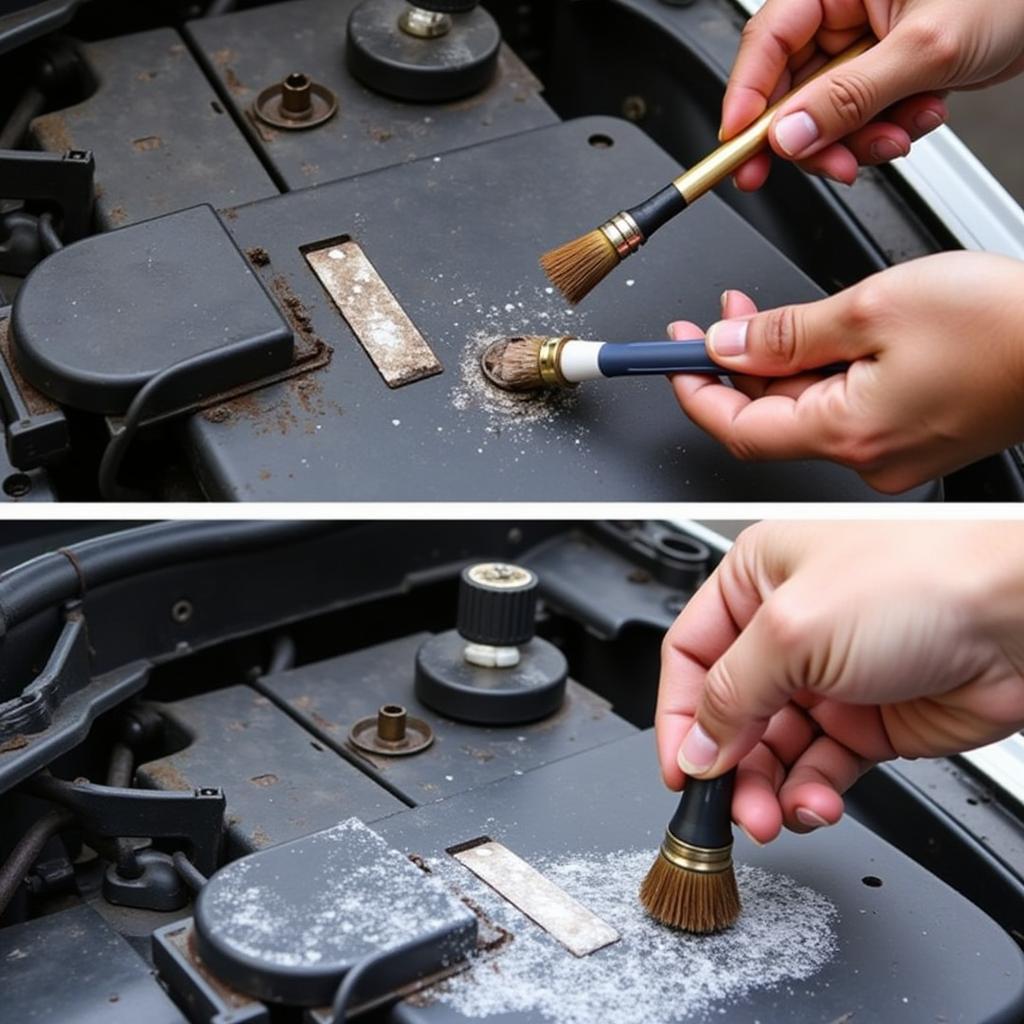 Cleaning Car Battery Terminals