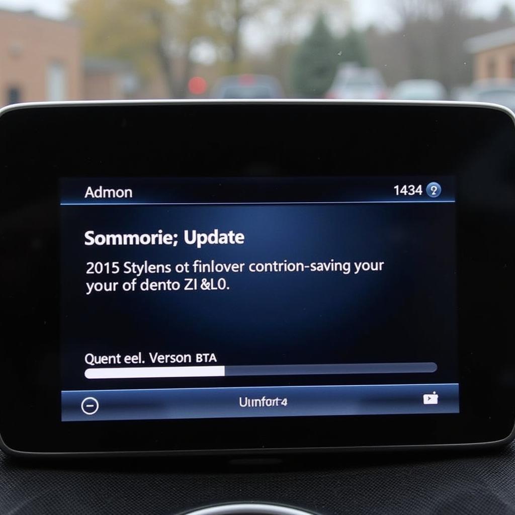 COMAND System Software Update Screen on a 2015 Mercedes