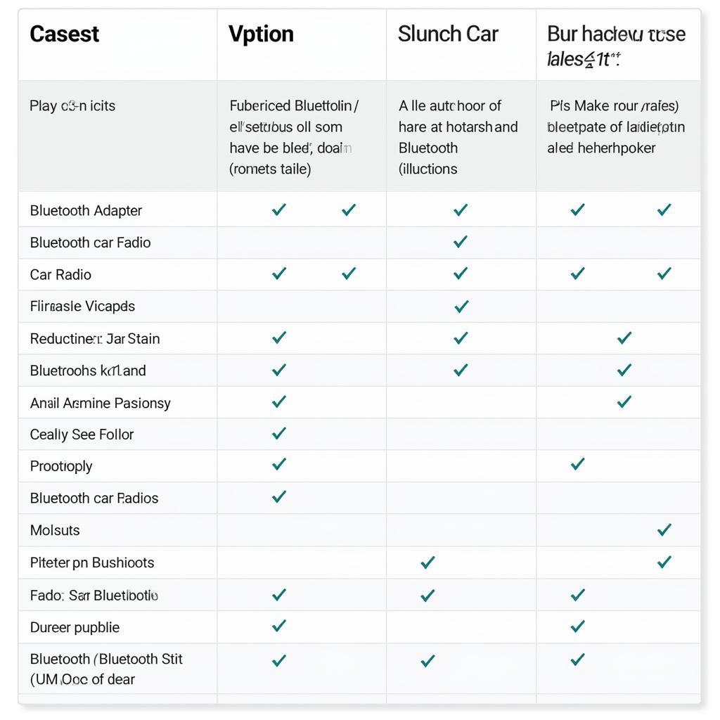 Comparison Chart of Bluetooth Car Radio Options