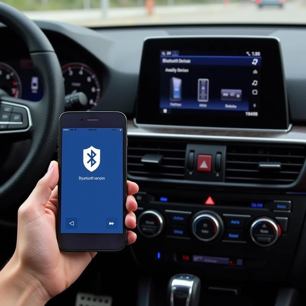 Connecting a smartphone to a car radio via Bluetooth