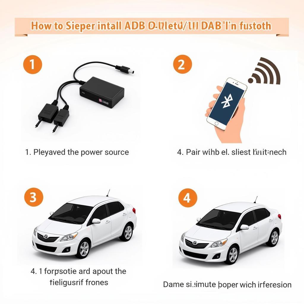 DAB Bluetooth Car Radio Adapter Installation Process