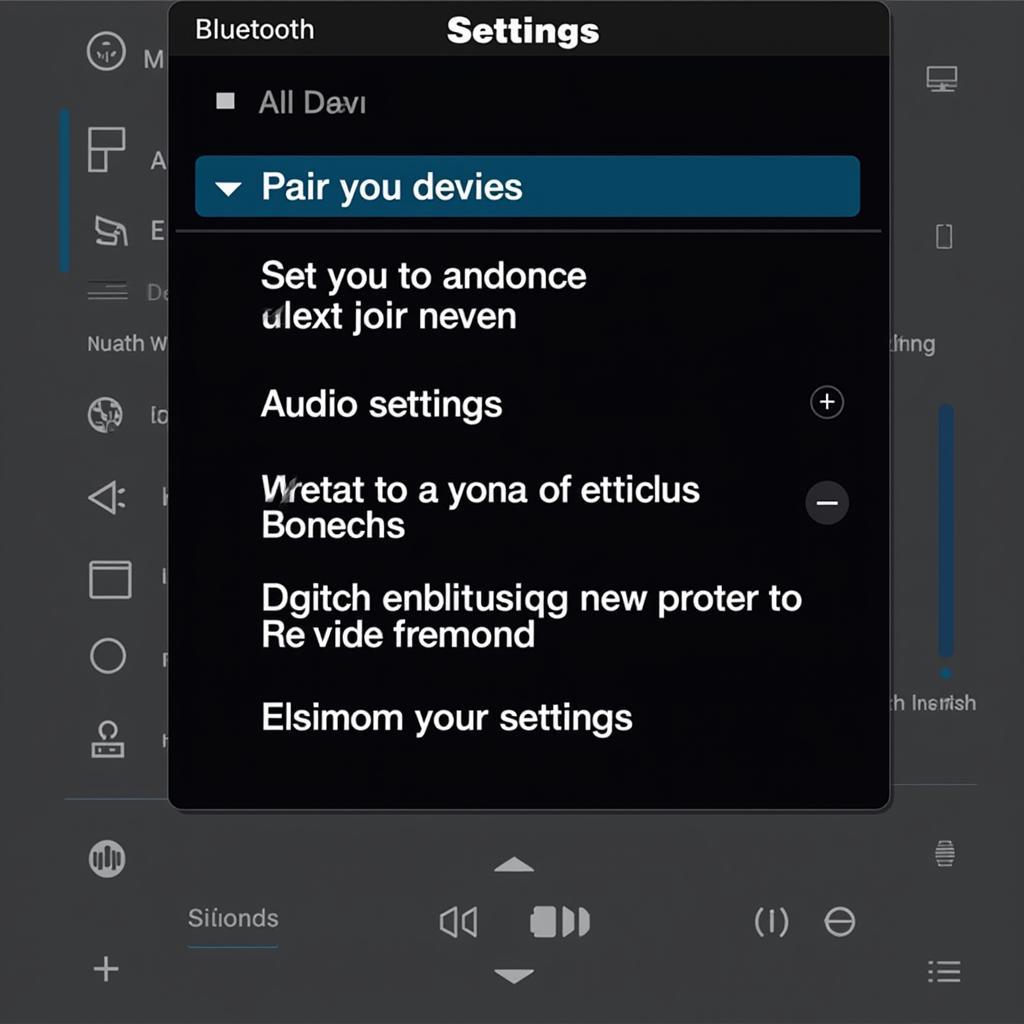 DAB Radio Bluetooth Settings