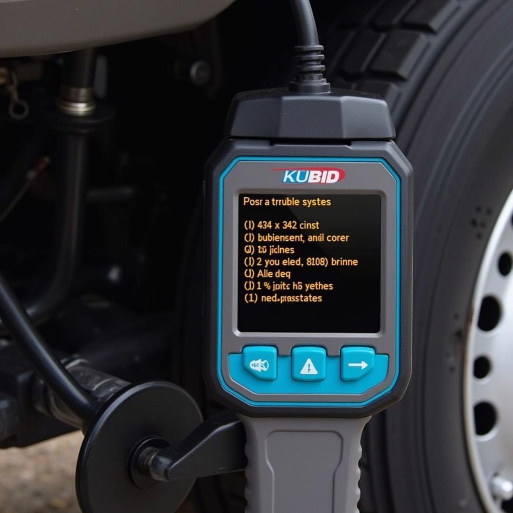 Diagnostic Scanner Checking Brake Codes