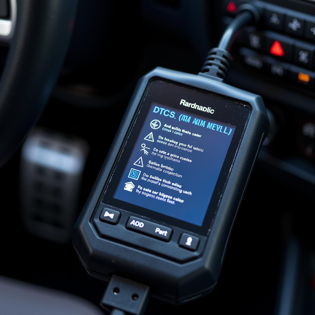 Diagnostic Scanner Reading DTCs from a Car's Anti-theft System