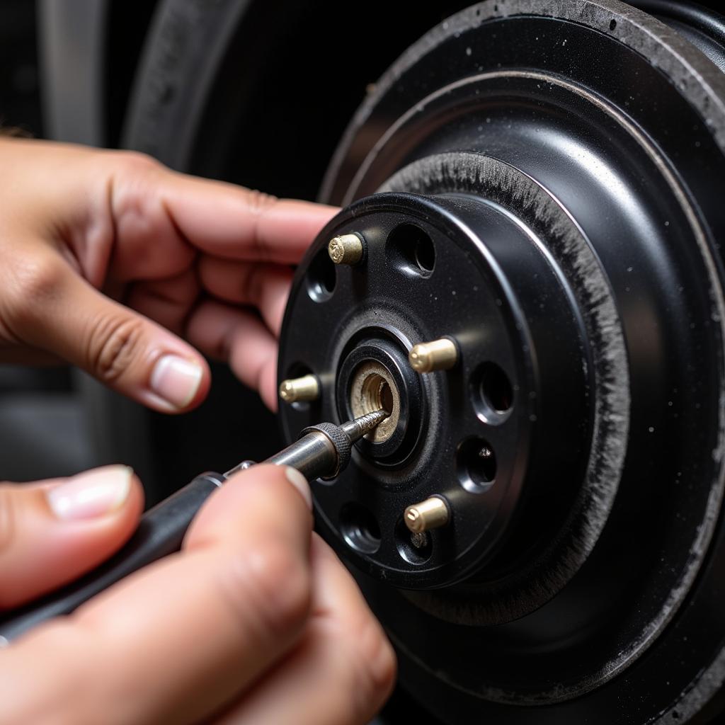 Inspecting E90 Brake Pads