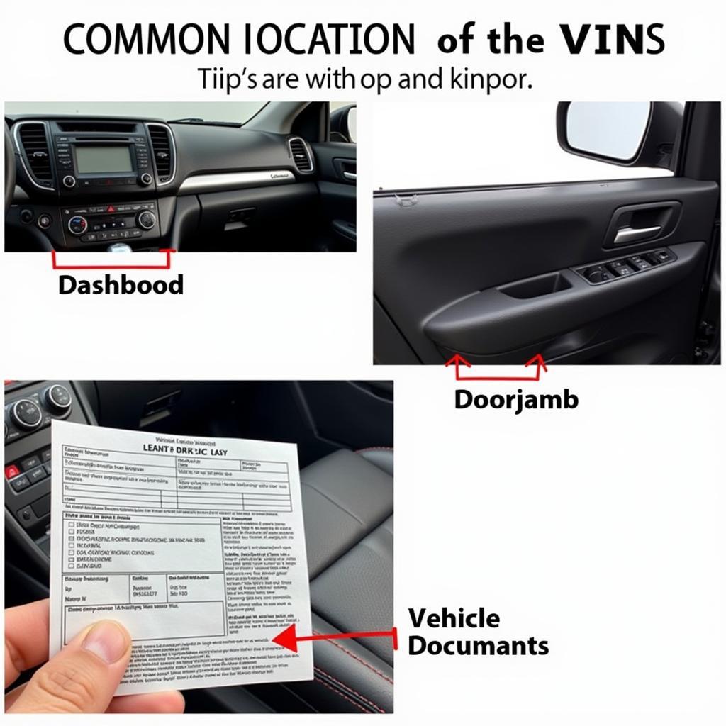 Locating the VIN on a Car