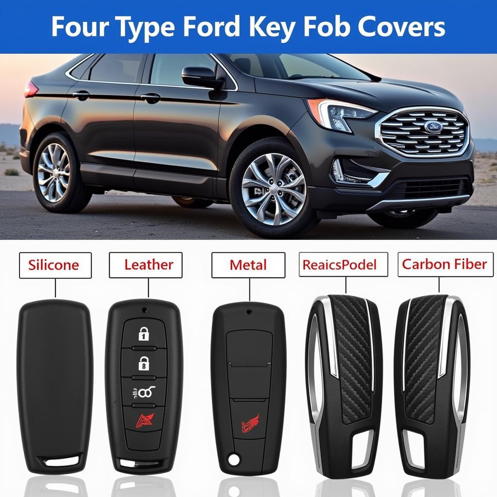 Ford Key Fob Cover Types: Silicone, Leather, Metal, Carbon Fiber