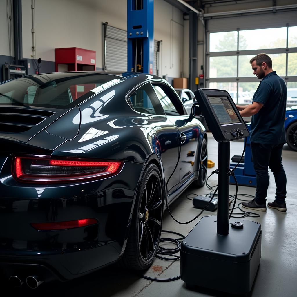 Genuine Porsche Diagnostic Process at Authorized Service Center