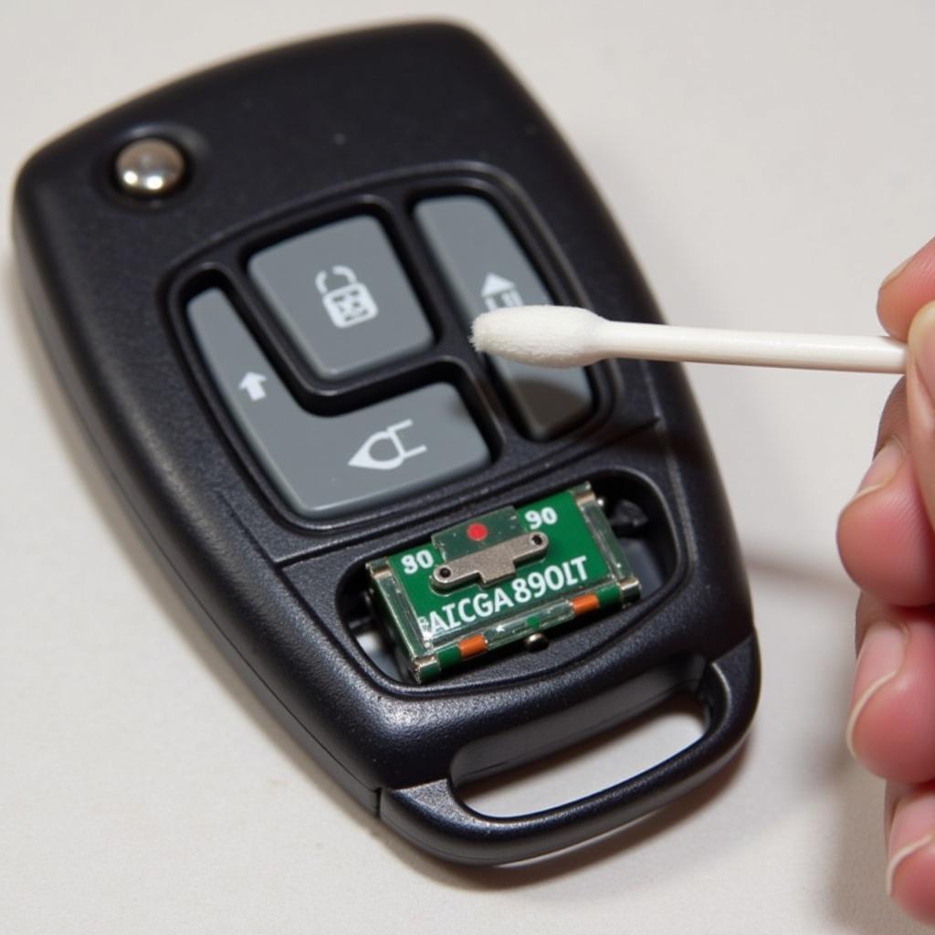 Cleaning Honda Civic Key Fob Battery Contacts