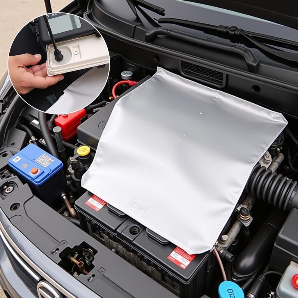 Installing a Car Battery Blanket