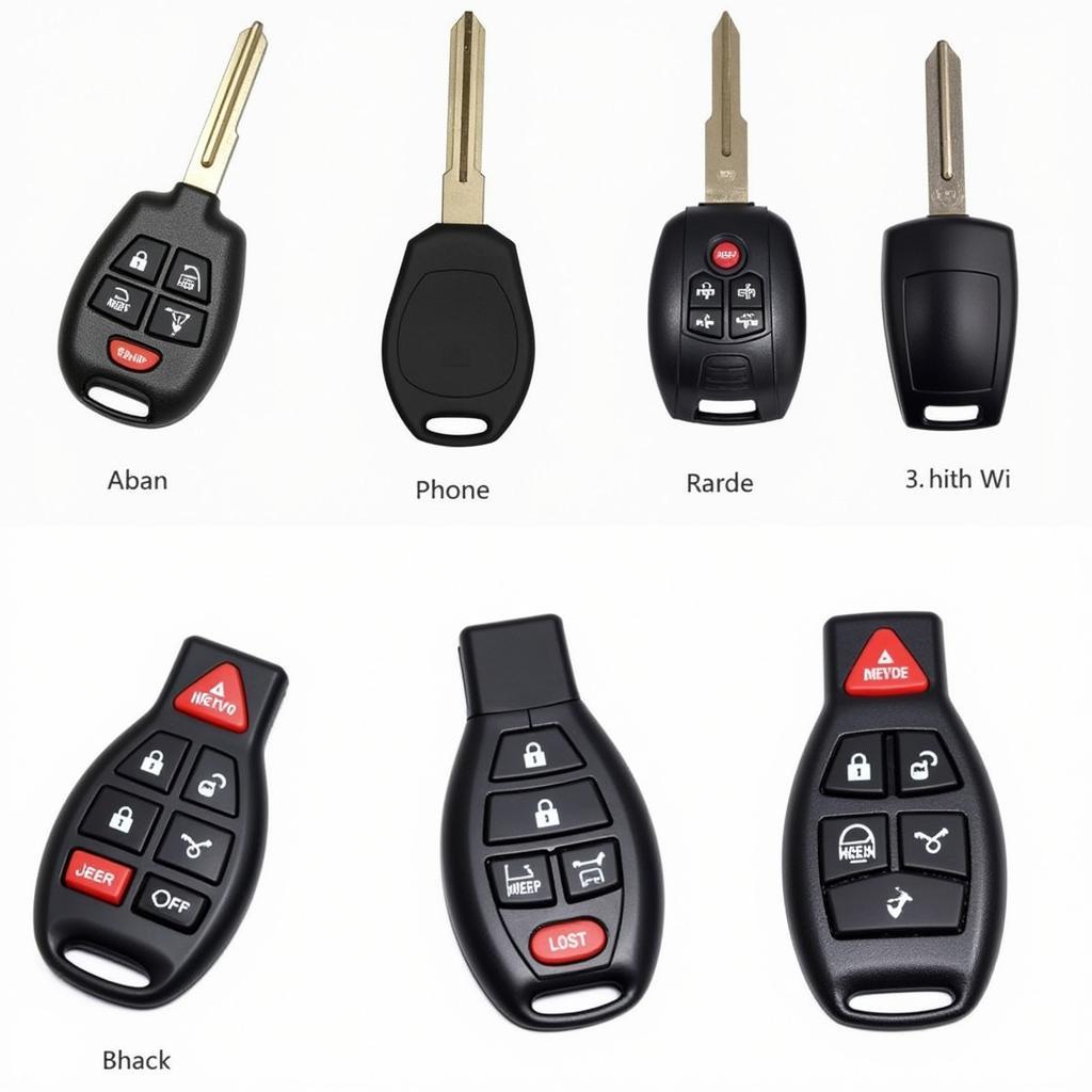 Different Jeep Key Fob Types