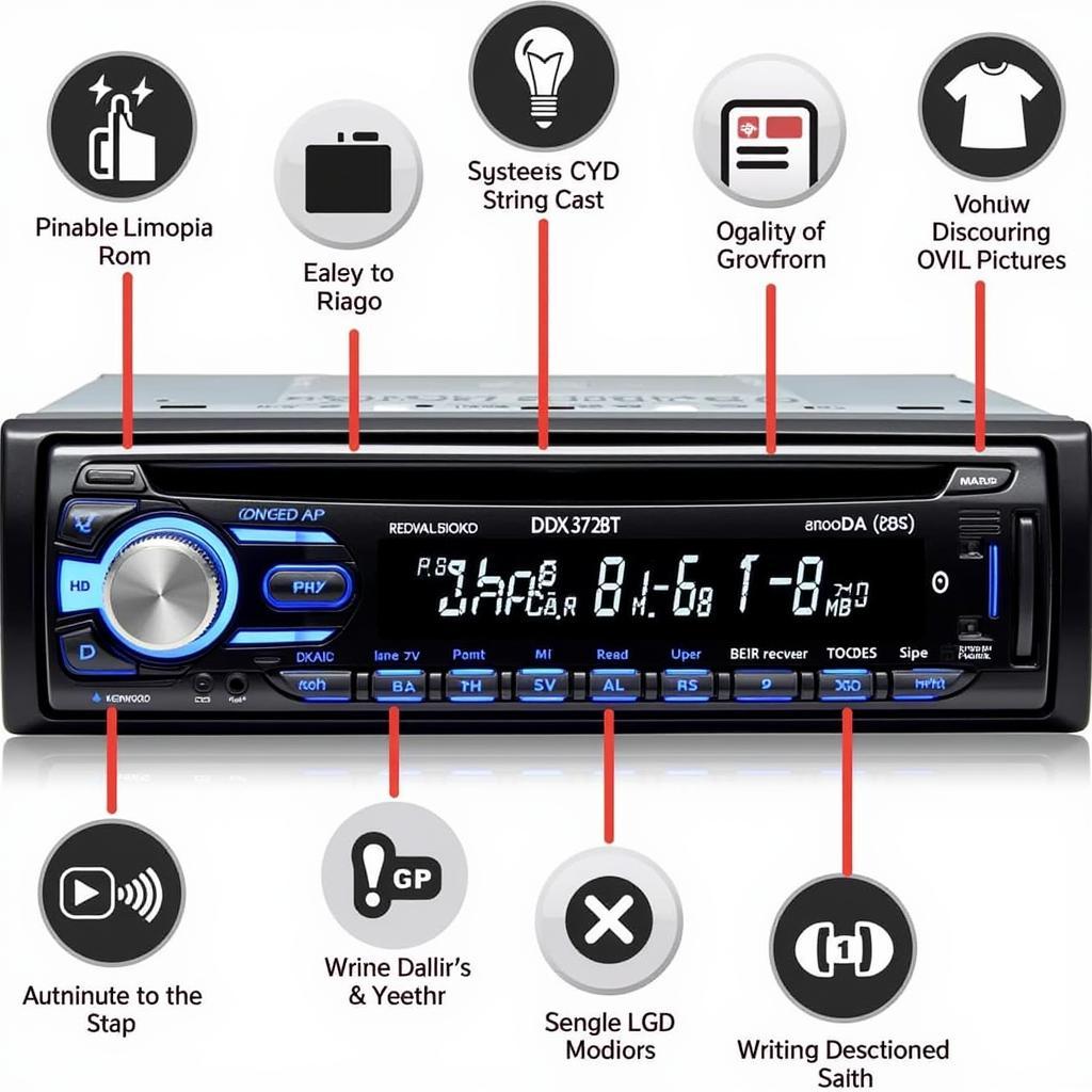 Kenwood DDX372BT Front Panel Display