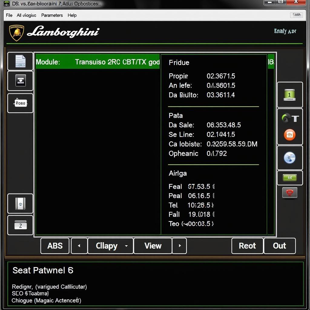 Lamborghini Diagnostic Software Interface