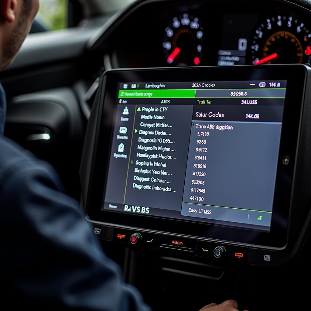 Lamborghini Diagnostic Software Interface