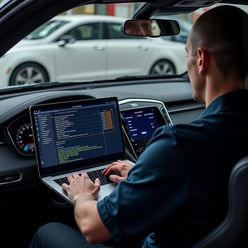 Lincoln MKZ Remote Diagnostics: Technician Analyzing Vehicle Data