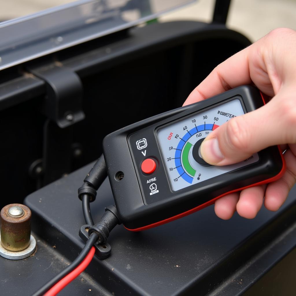 Checking Golf Cart Battery Voltage with a Voltmeter