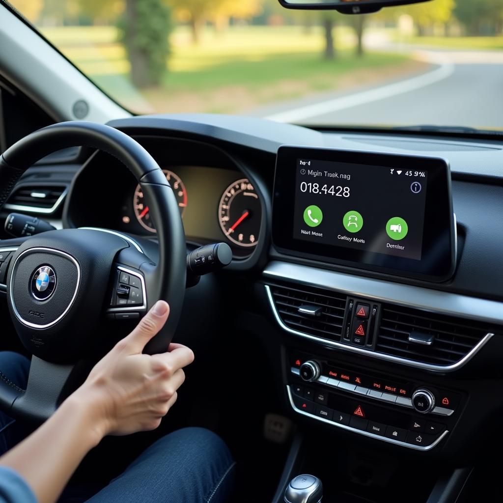 Making Hands-Free Calls in Car with Bluetooth Connected Phone