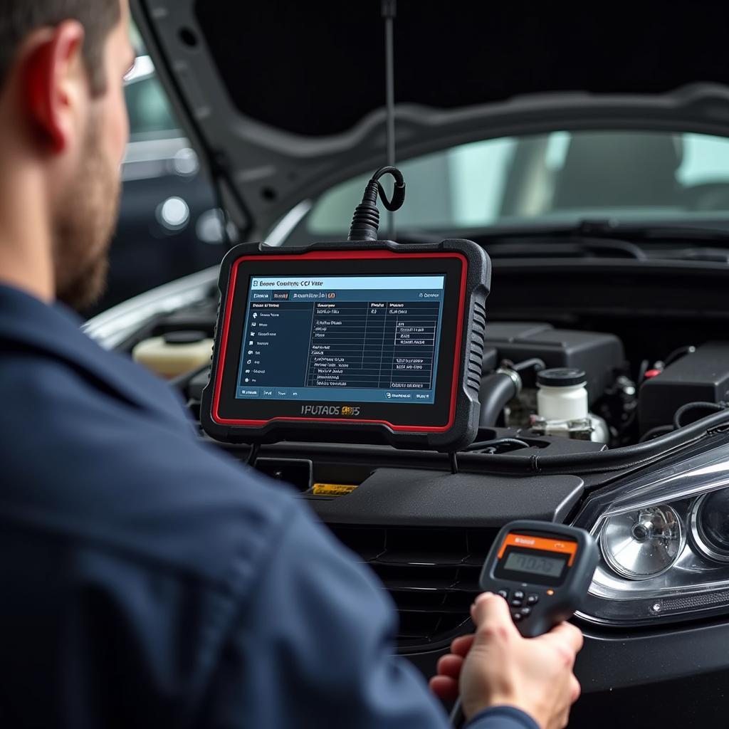 Mechanic Using VCDS 2021 to Diagnose a Car Issue