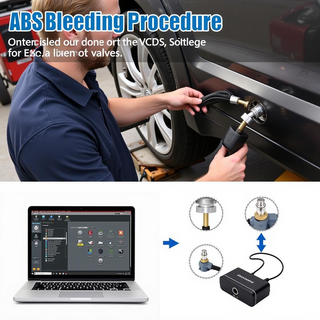 Mechanic Performing ABS Bleeding with VCDS