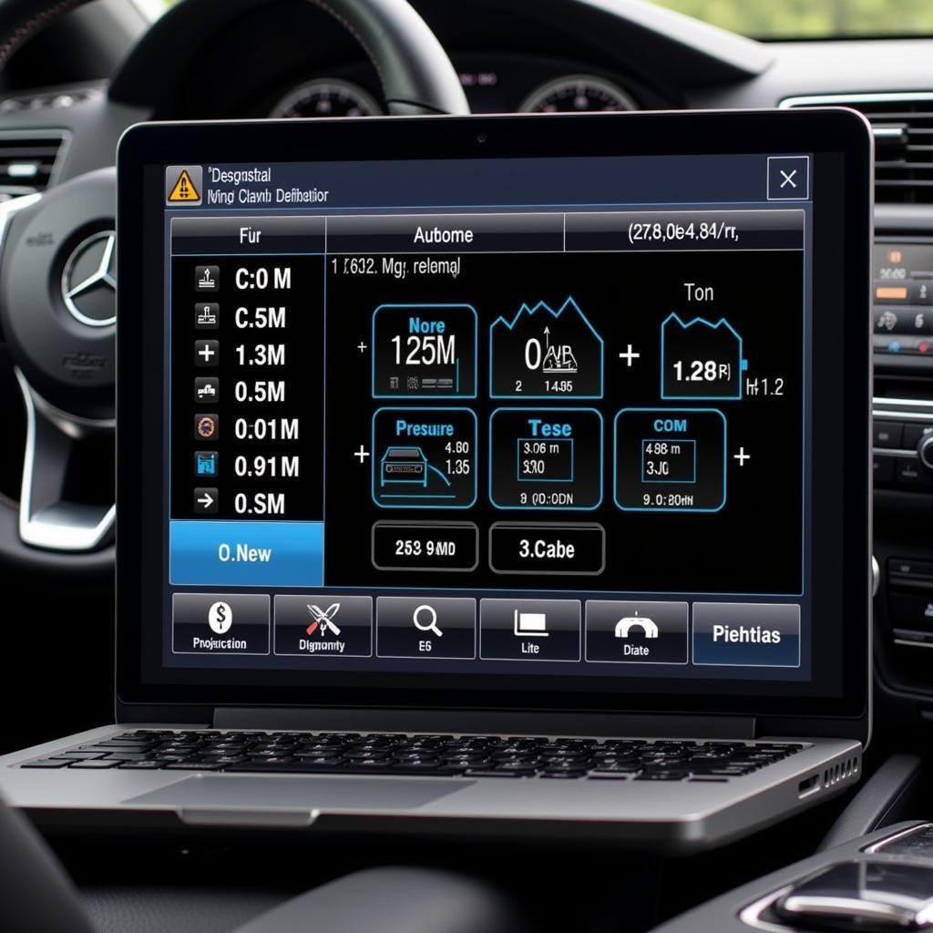 Mercedes AC Diagnostic Software in Use