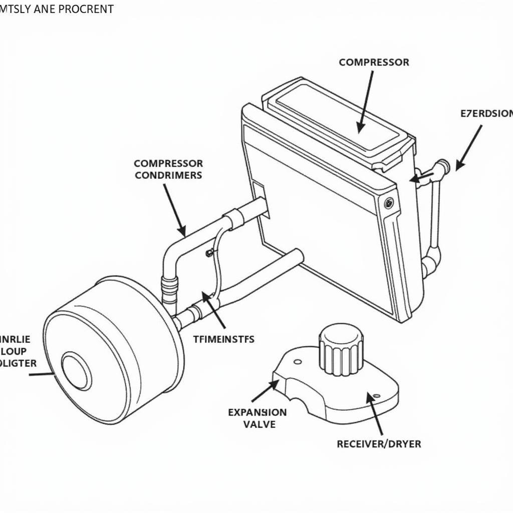 Mercedes Benz 91 2.5 AC System Components