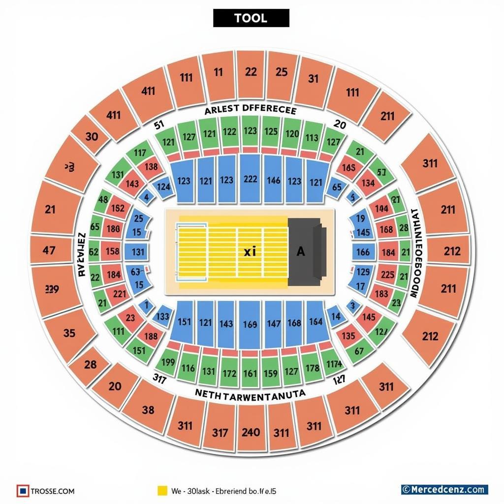 Mercedes-Benz Arena Seating Chart for Tool Concert