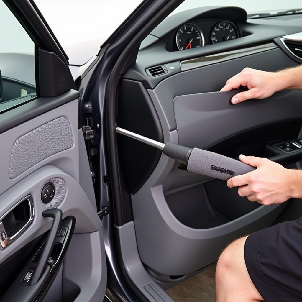 Removing a Mercedes Door Panel with the Long Wedge Tool