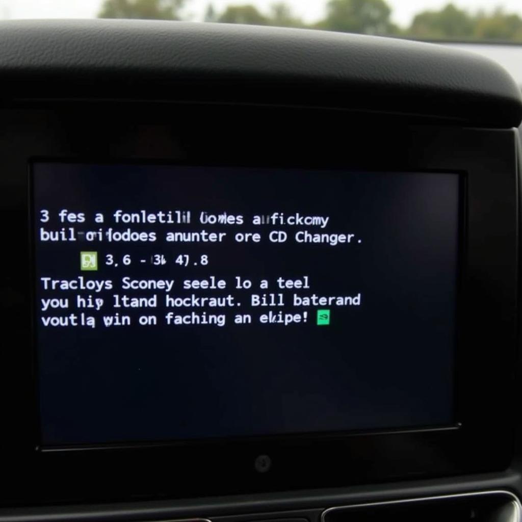 Mercedes CD Changer Error Message Display