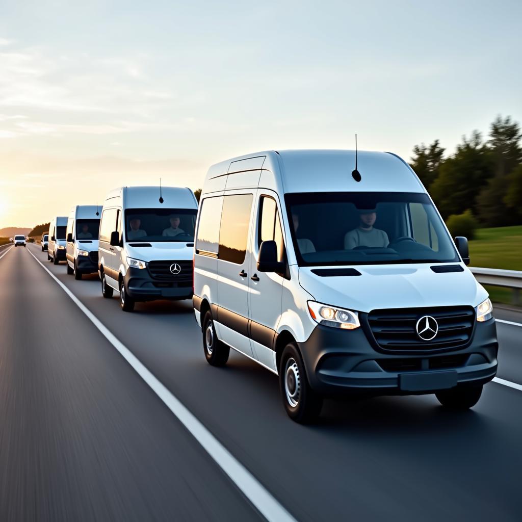 Mercedes Commercial Vehicles on the Road