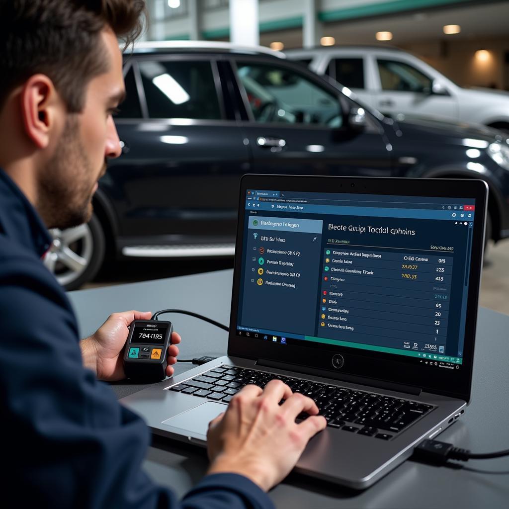 Mercedes Diagnostic Tool in Action