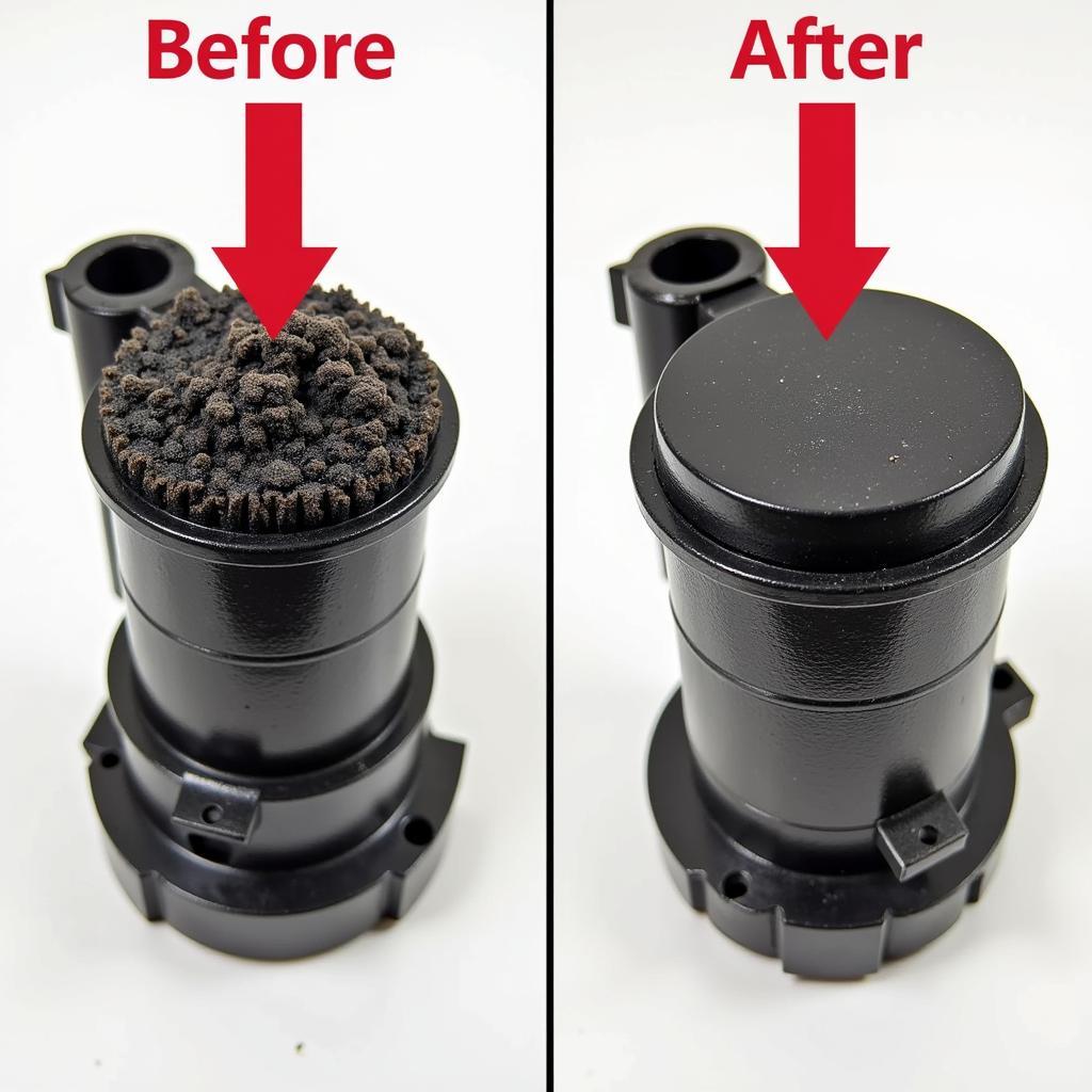 Mercedes EGR Valve Before and After Cleaning