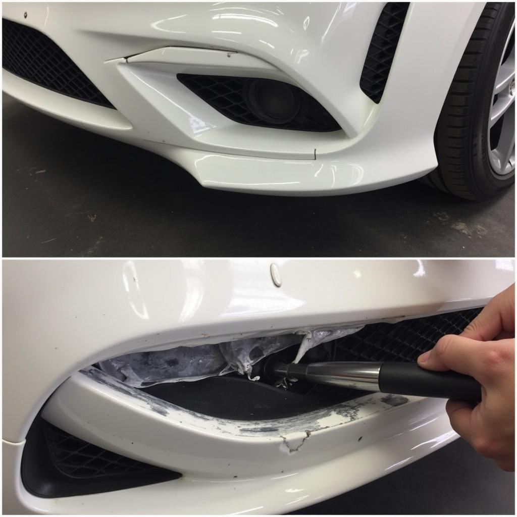 Mercedes M320 Front Bumper Damage Assessment