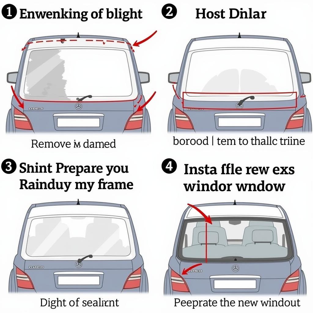 Mercedes Rear Window Replacement Process