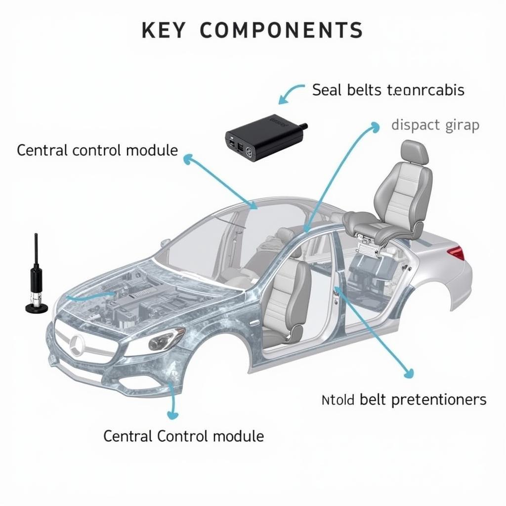 Mercedes SRS System Components Diagram