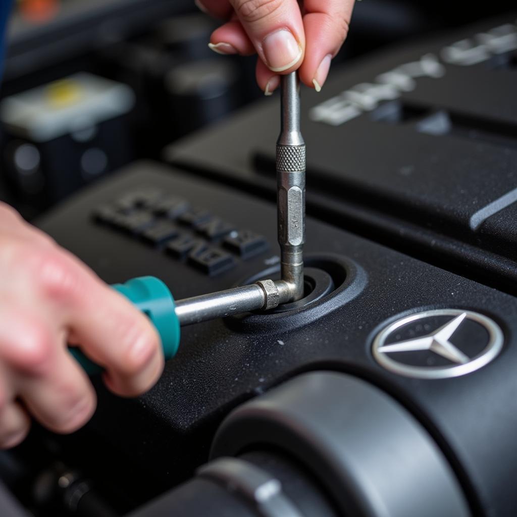 Mercedes Torx Tools in Use