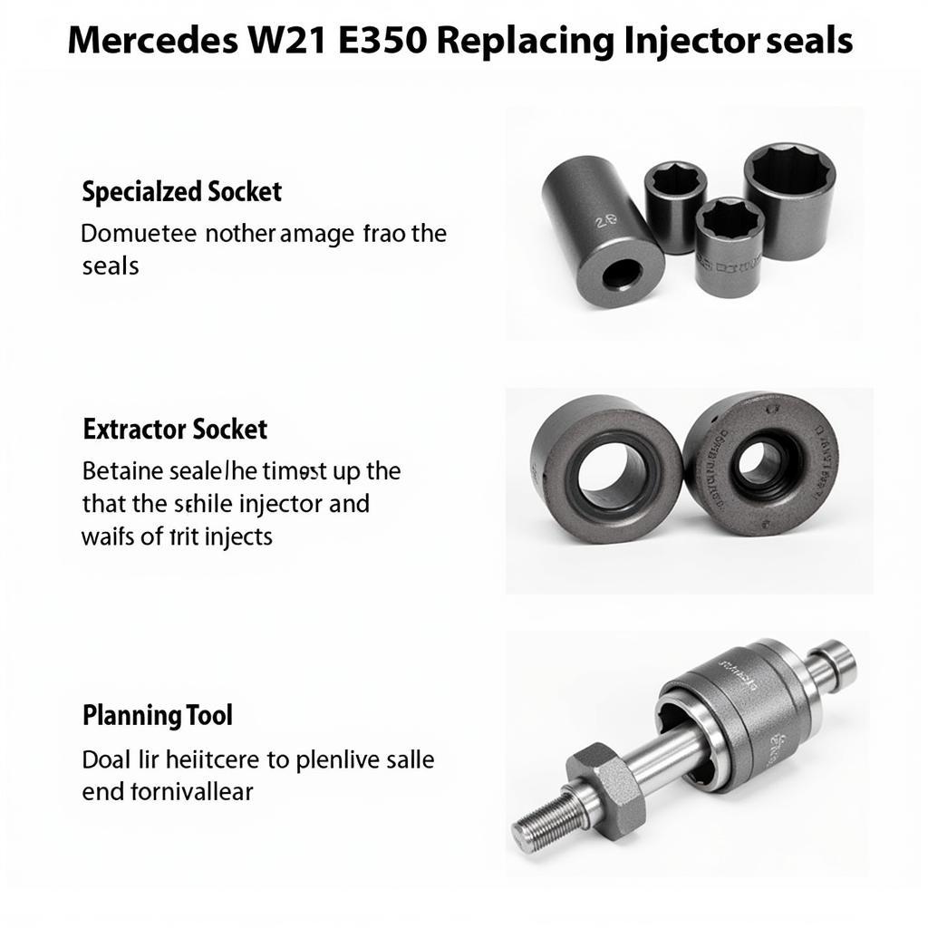 Mercedes W212 E350 Injector Seal Replacement Tools