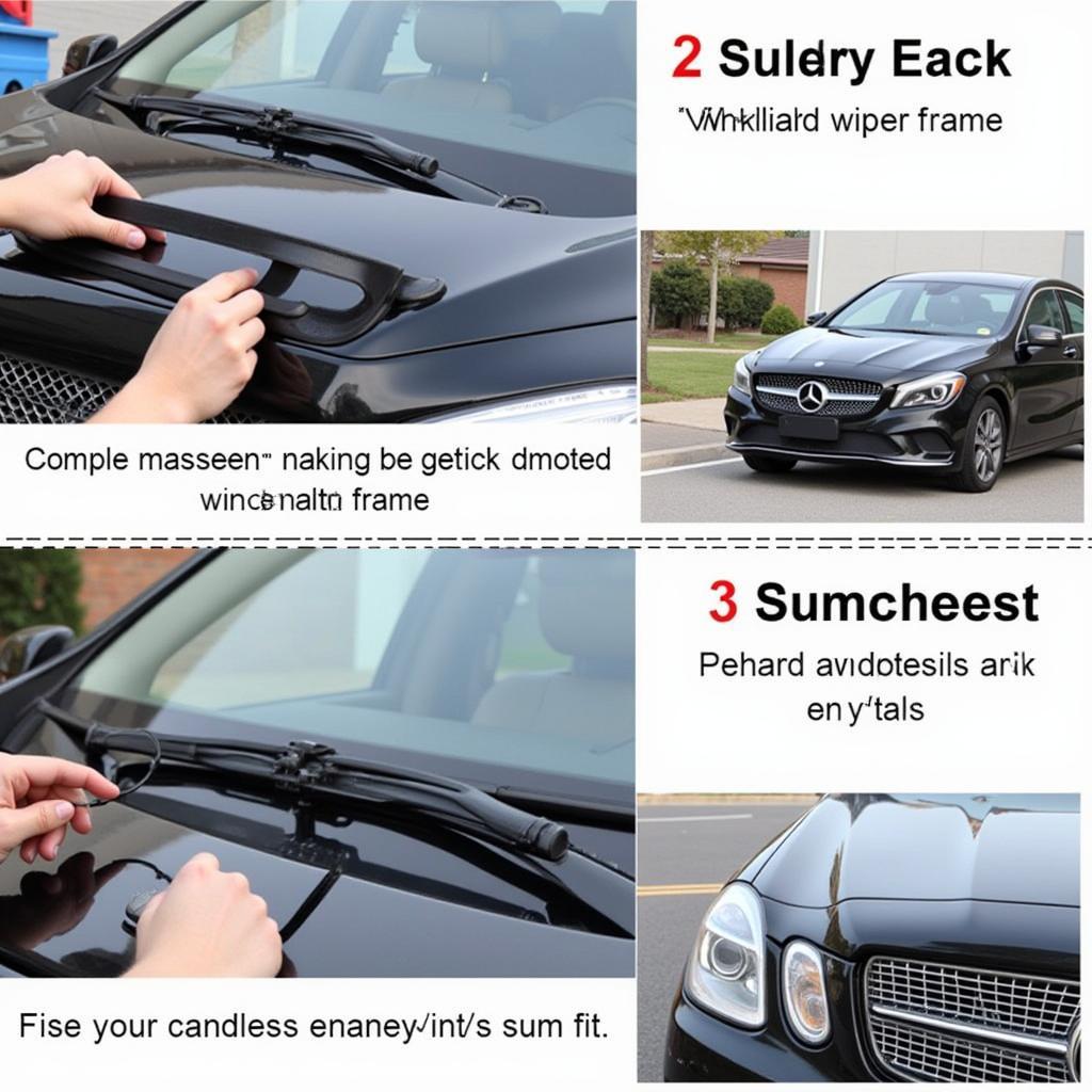 Installing a new windshield wiper gasket on a Mercedes-Benz