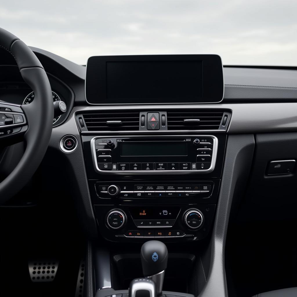 Modern Car Interior with CD Player