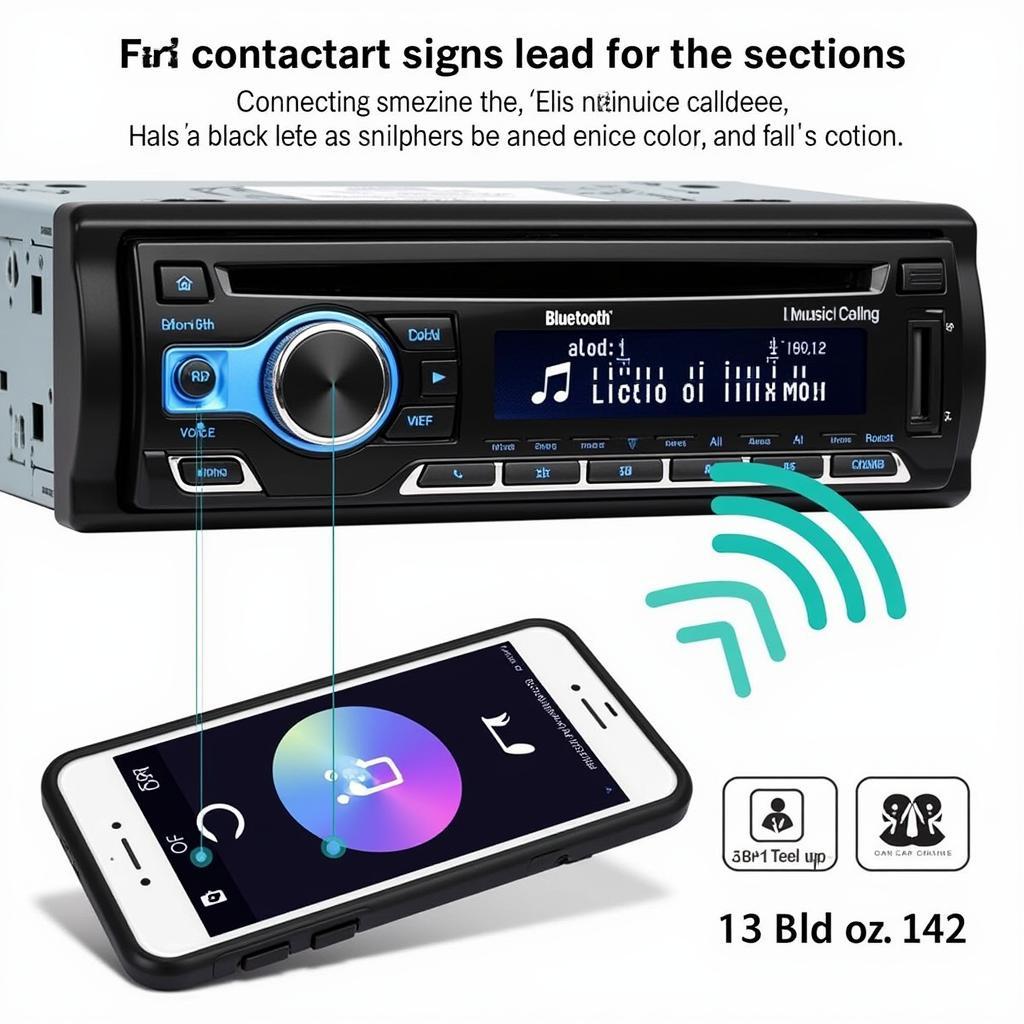 Modern Car Radio with Bluetooth and USB Features