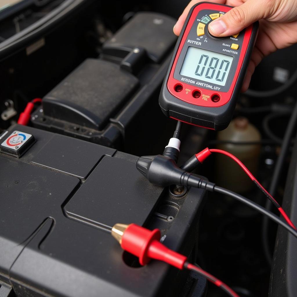 Multimeter Measuring Battery Drain