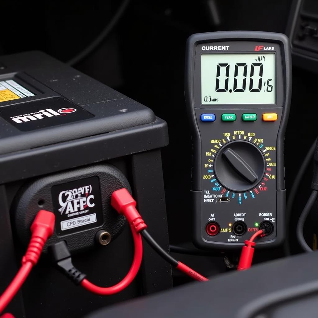 Multimeter Reading During Battery Draw Test