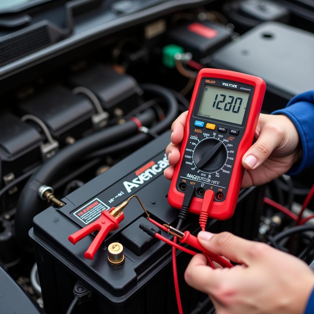 Using a Multimeter to Test Car Battery Voltage