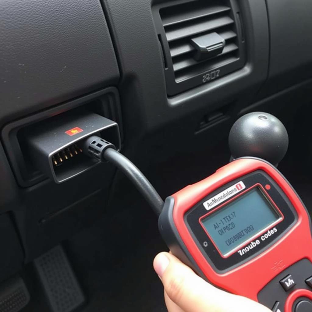 OBD2 Scanner Connected to a Mercedes Sprinter