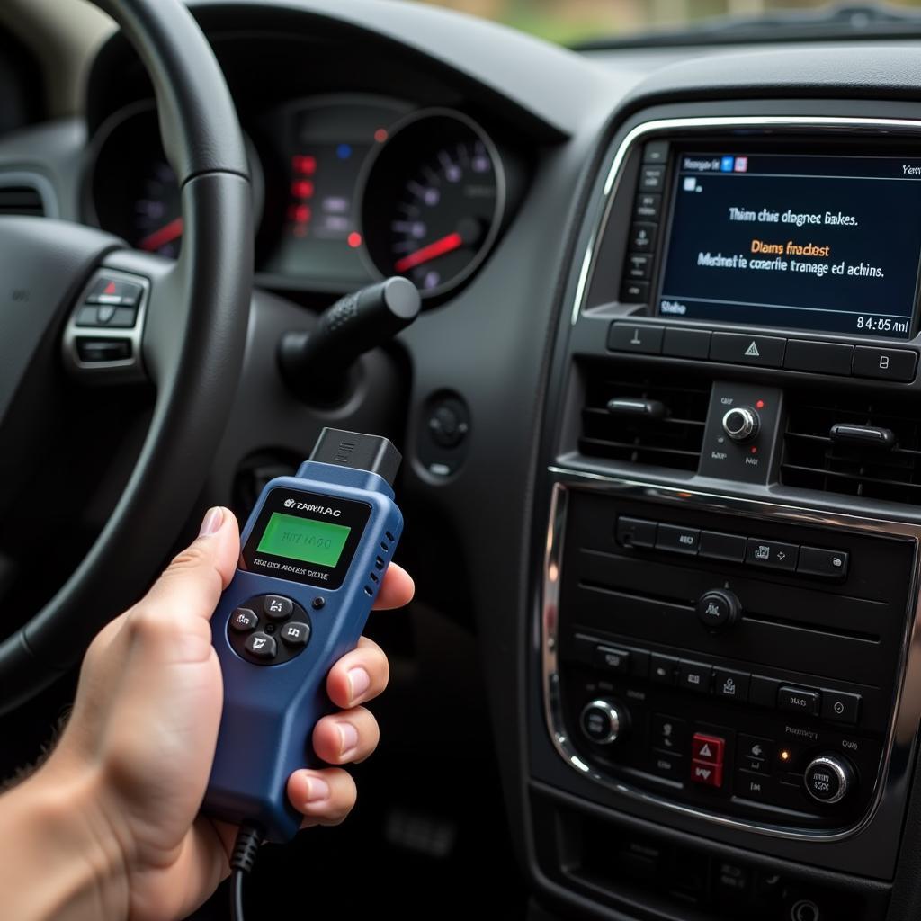 Using an OBD2 scanner to diagnose a brake issue