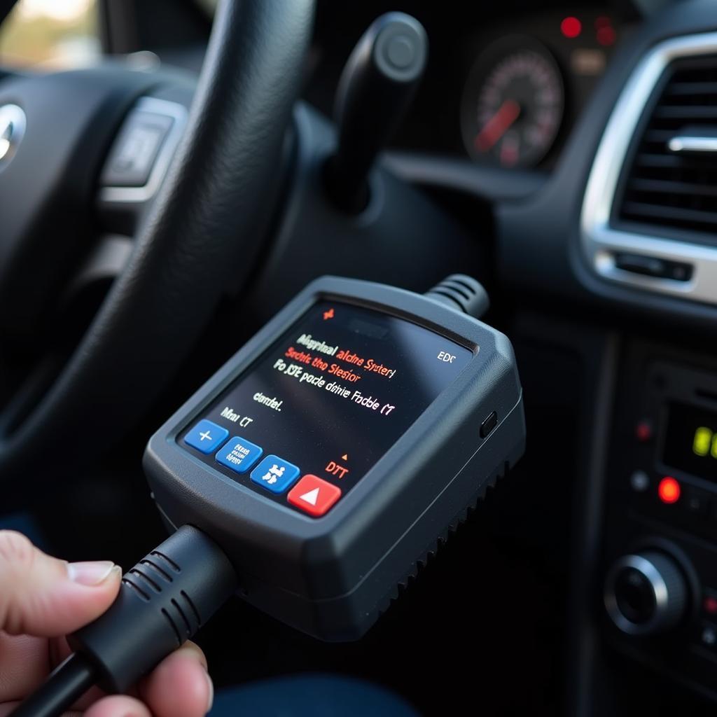 OBD2 Scanner Diagnosing Car Issues