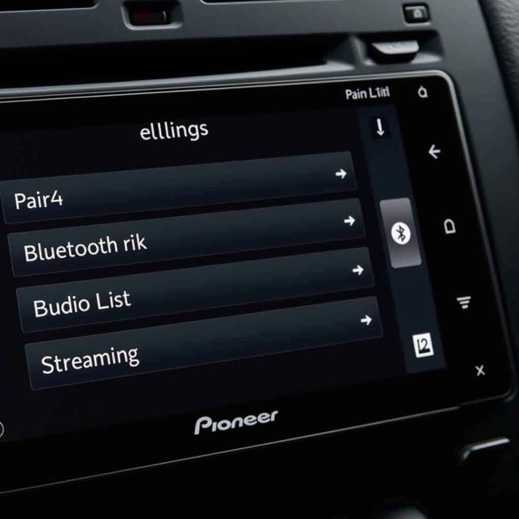 Navigating the Pioneer Bluetooth Settings Menu