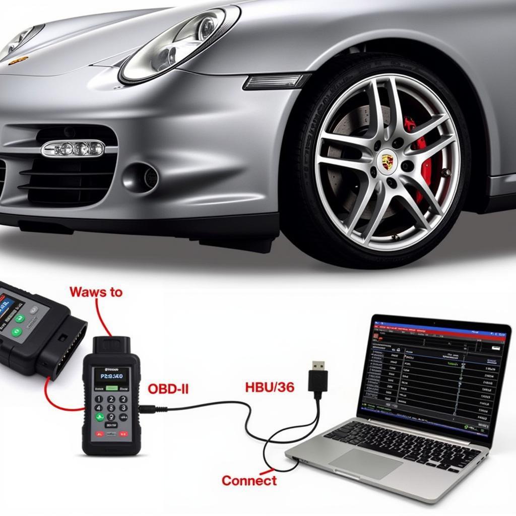 Porsche Connected to PST2 for Diagnostics