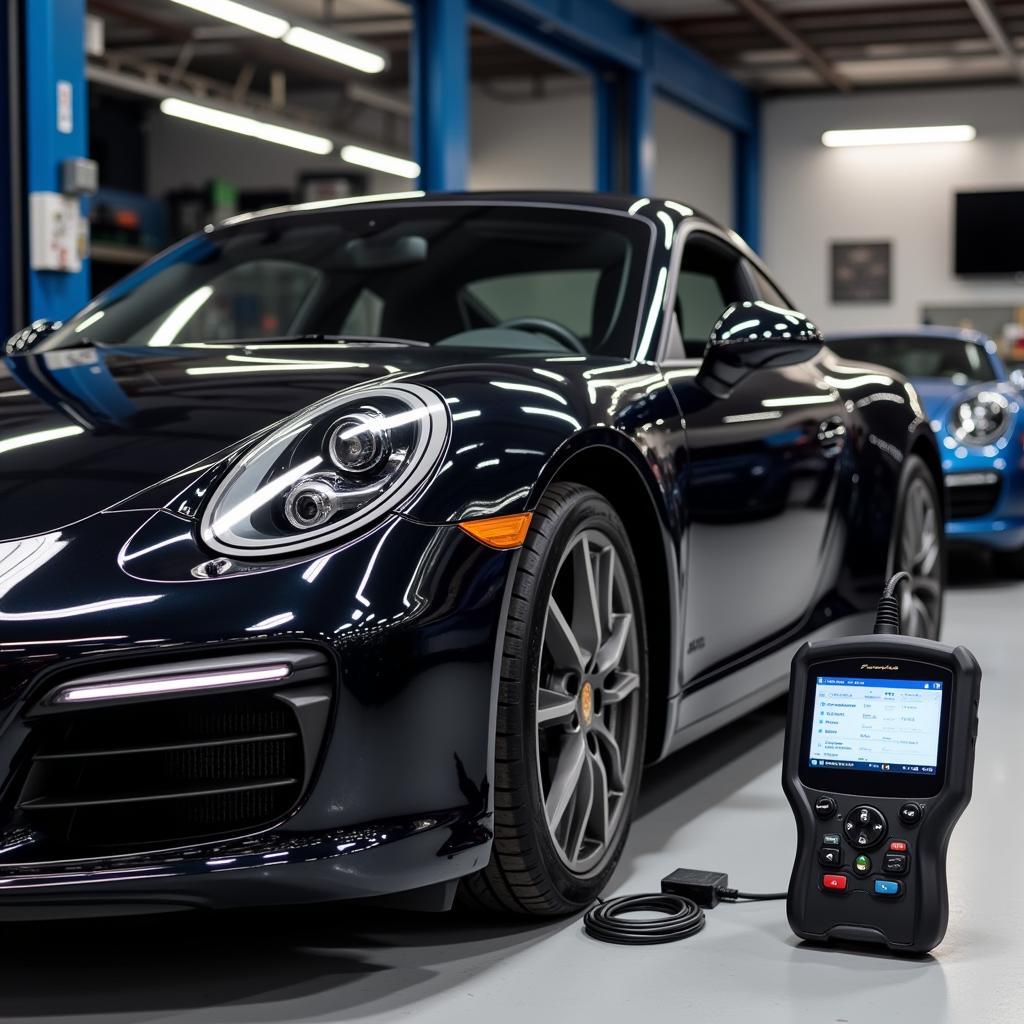 Porsche Diagnostic Tools in Use