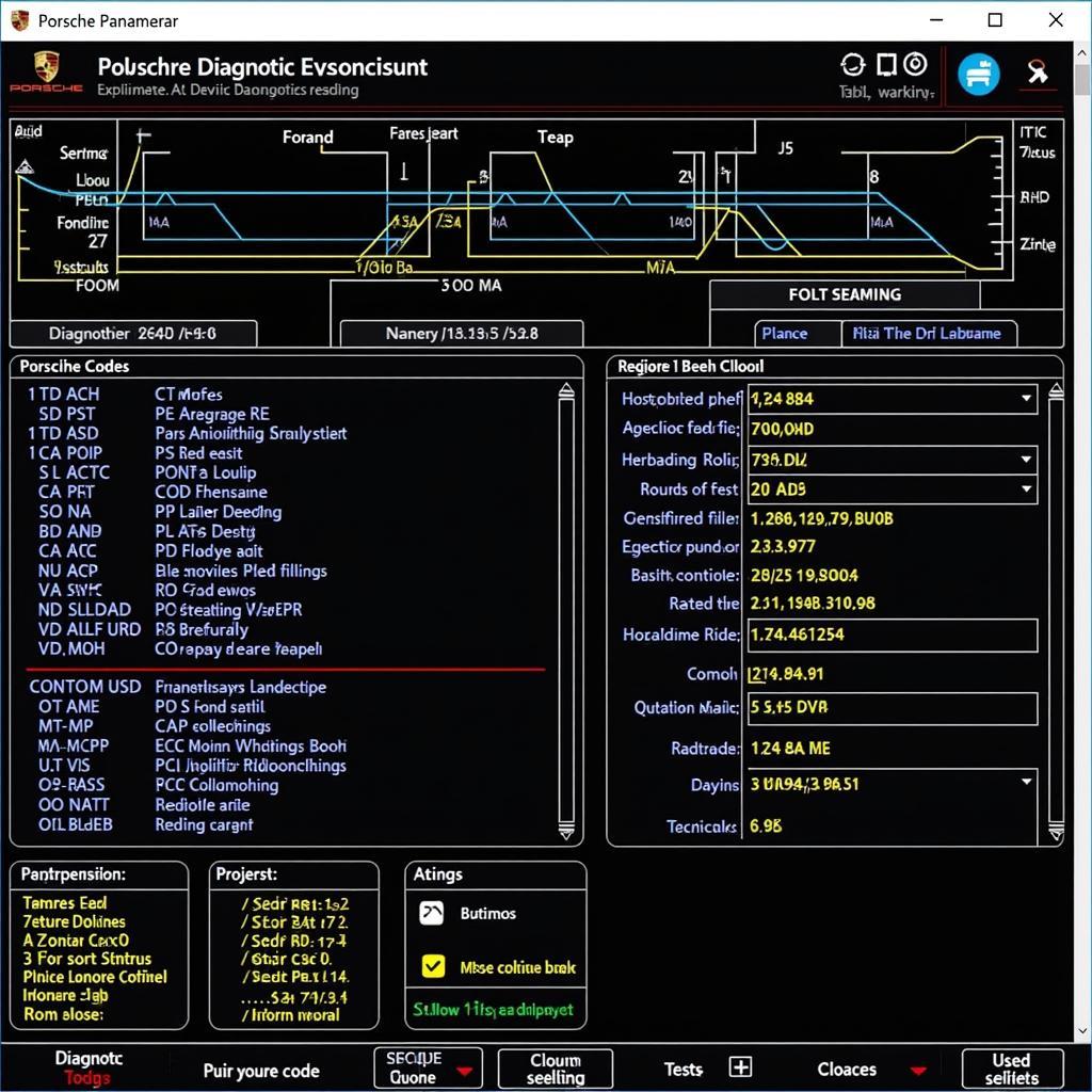 Porsche Panamera Diagnostic Software Interface